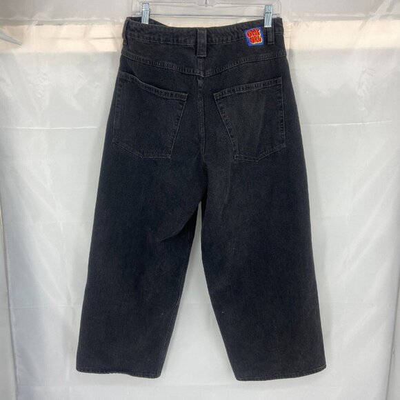 Empyre Men 28 Straight Leg Jeans Black Drawstring Waist Skate Y2K Style Retro - Picture 3 of 11